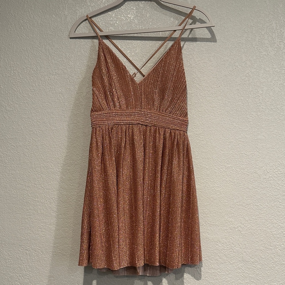 Elegant Copper/Rose Gold Cocktail Dress